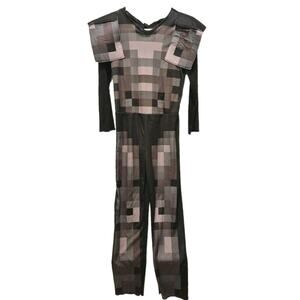 Black MINECRAFT Costume Kid Size 10-12 No Mask